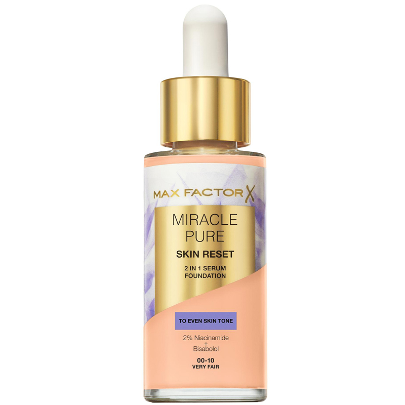 Max Factor Miracle Pure Skin Reset 2 In 1 Serum Foundation 10 Very Fair