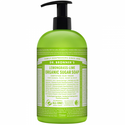 Dr. Bronner's Organic Sugar Soap Lemongrass Lime (710ml)