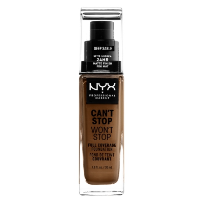 NYX Professional Makeup Cant Stop Wont Stop Foundation 18 Deep Sable