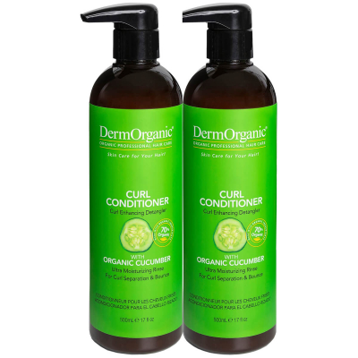 DermOrganic 70% Organic Curl Conditioner Twin Pack (2x500ml)