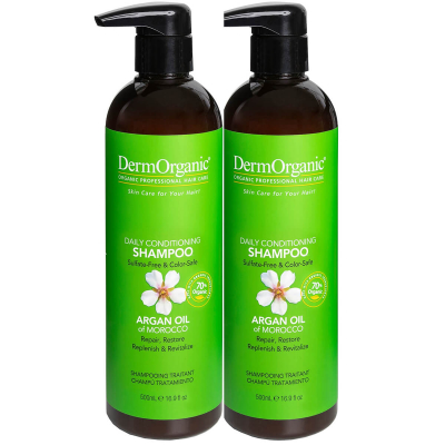 Dermorganic Daily Shampoo 70% Organic Twin Pack (2x500ml)