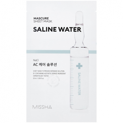 Missha Mascure Ac Care Solution Sheet Mask Saline Water