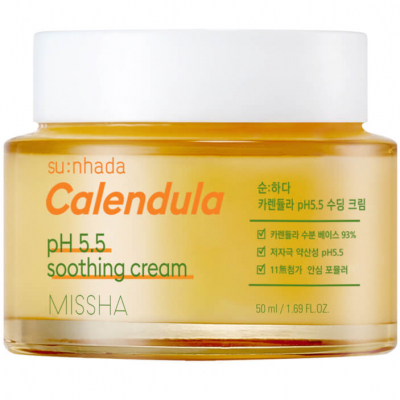 Missha Su:nhada Calendula pH 5.5 Soothing Cream (50ml)