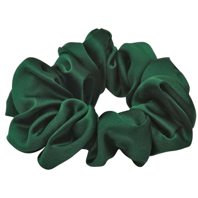 Lenoites Mulberry Silk Scrunchie, Green