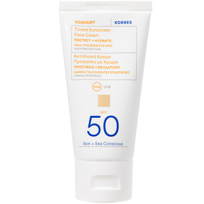 KORRES Yoghurt Tinted Sunscreen Face Cream SPF 50 (50 ml)