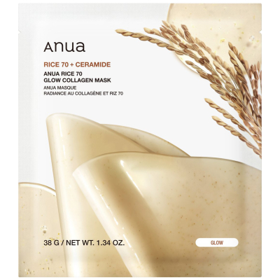 Anua Rice 70 Glow Collagen Mask (4 x 38 g)