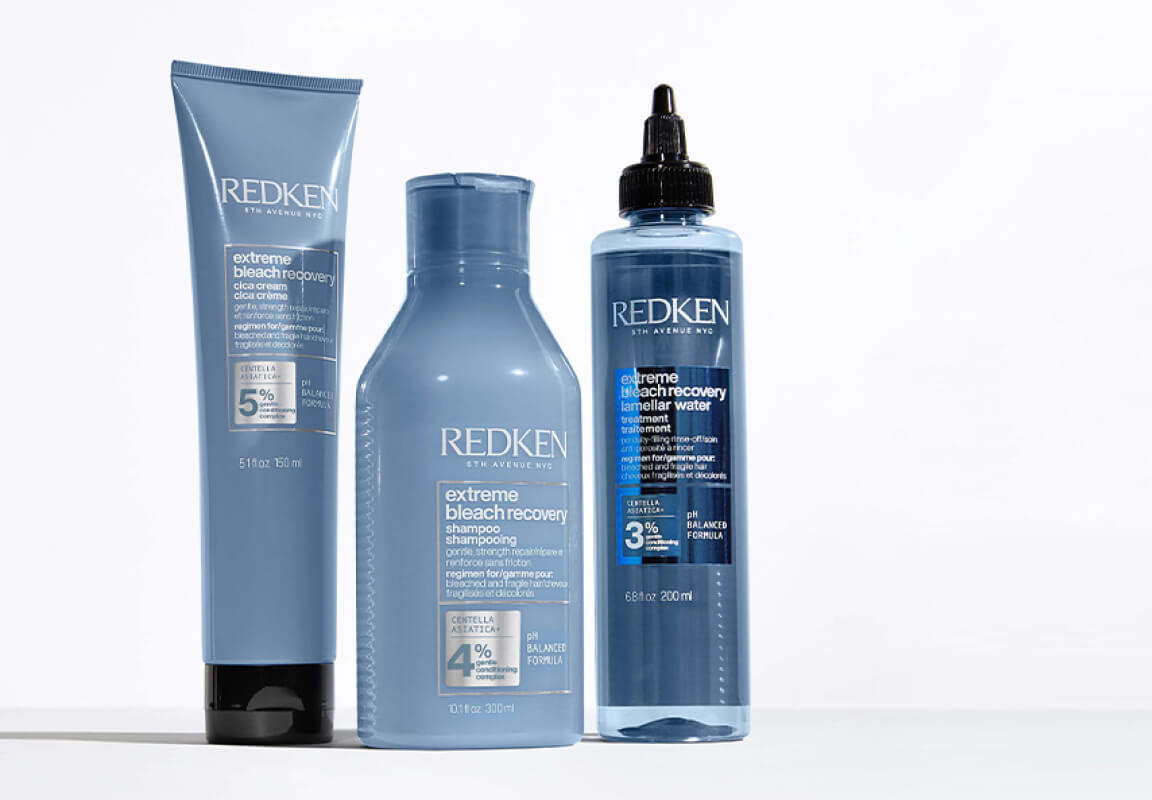 Pelasta vaalennetut, vaurioituneet hiukset Redkenin Extreme Bleach Rescue -tuotteilla
