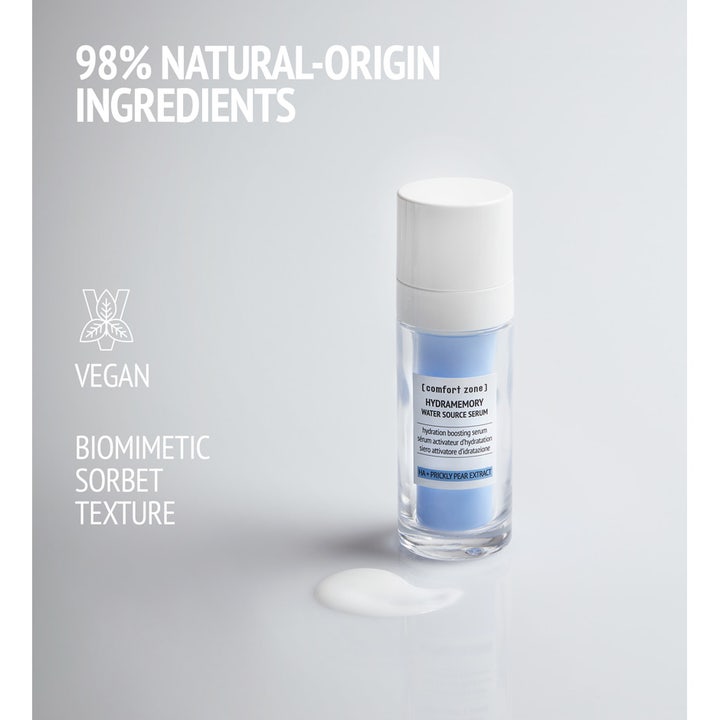 Comfort Zone Hydramemory Water Source Serum Refill 30 ml kosteuttava seerumi ja valkoinen sorbettikoostumus