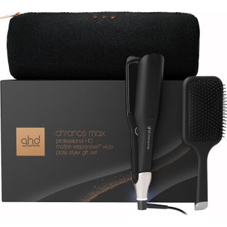 ghd Chronos Max - Wide Plate Hair Straightener - Festive Gift Set in Black
