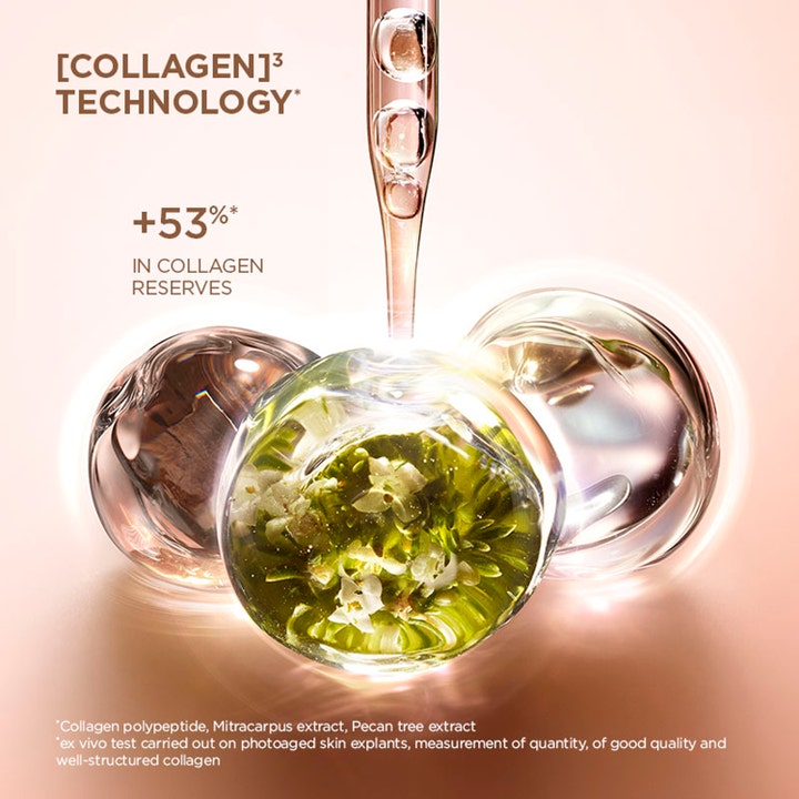 Clarins Extra-Firming Jour 50 ml silottava päivävoide Collagen Technology -uutteilla ja lasipalloilla.