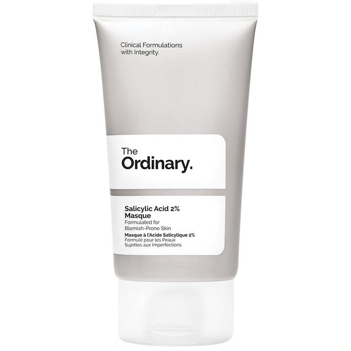 The Ordinary Salicylic Acid 2% Masque 50 ml puhdistava kasvonaamio harmaassa tuubissa valkoisella korkilla.