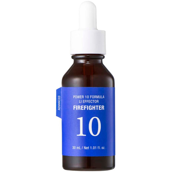 It'S SKIN Power 10 Formula LI Effector Firefighter 30 ml rauhoittava seerumi ruskeassa lasipullossa.
