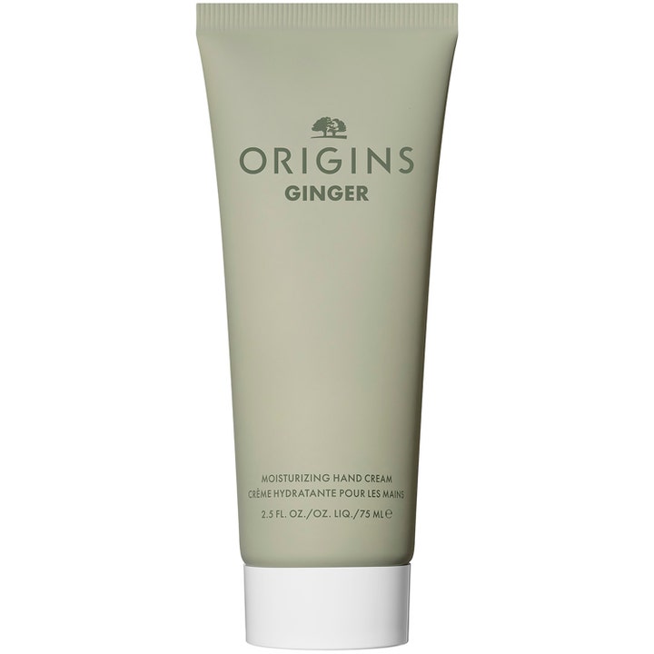 Origins Ginger Moisturizing Hand Cream 75 ml kosteuttava käsivoide vaaleanvihreässä tuubissa valkoisella korkilla