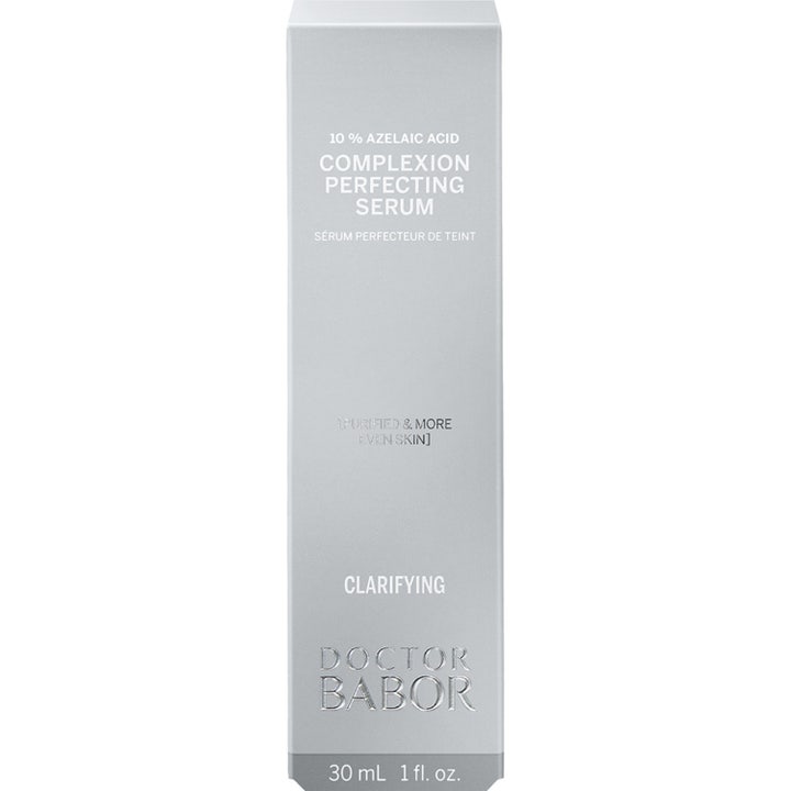 Babor Doctor Babor Complexion Perfecting Serum 30 ml kirkastava seerumi 10 % atselaiinihappoa hopeisessa pakkauksessa.