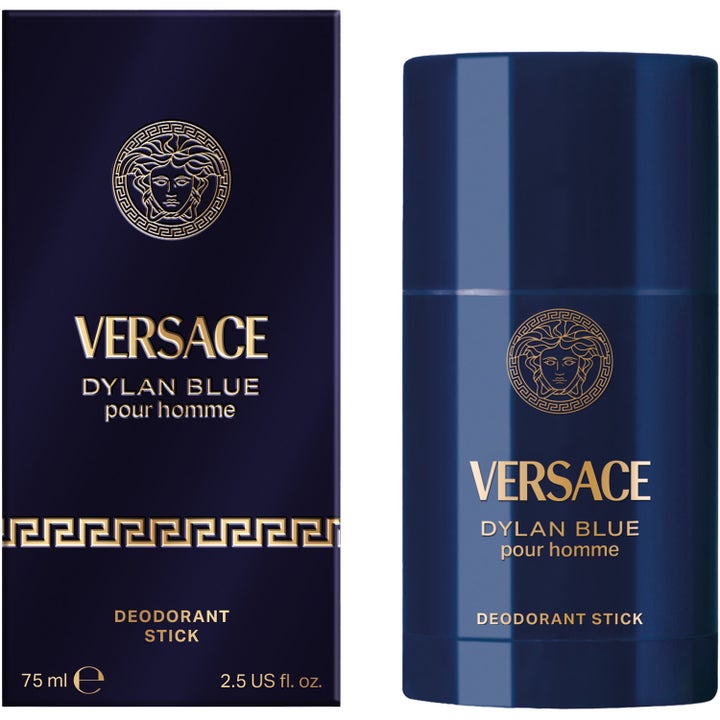 Versace Pour Homme Dylan Blue 75 ml miesten deostick tummansinisessä hylsyssä kultaisella Medusa-logolla.