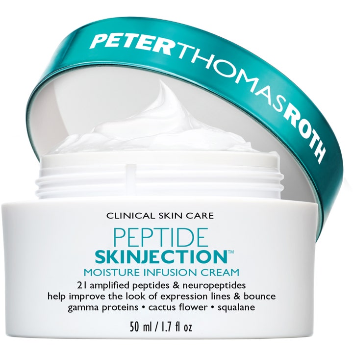 Peter Thomas Roth Peptide Skinjection Moisture Infusion Cream 50 ml silottava voide, jossa on täyteläinen koostumus.