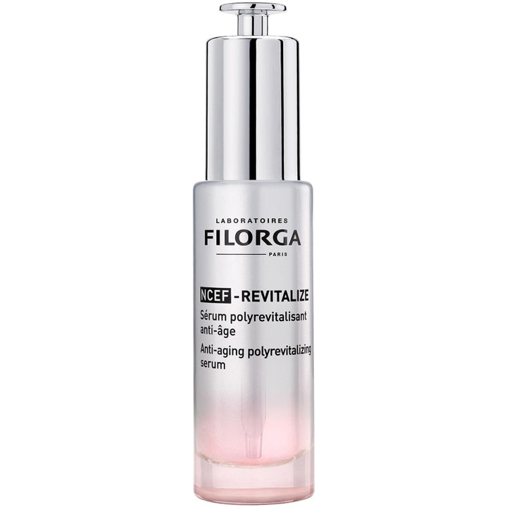 Filorga NCEF-Revitalize 30 ml uudistava anti-age-seerumi hopeanhohtoisessa metallisessa pumppupullossa