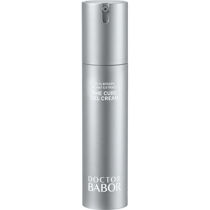 Doctor Babor The Cure Gel Cream 50 ml uudistava kasvovoide tyylikkäässä hopeisessa pumppupullossa.