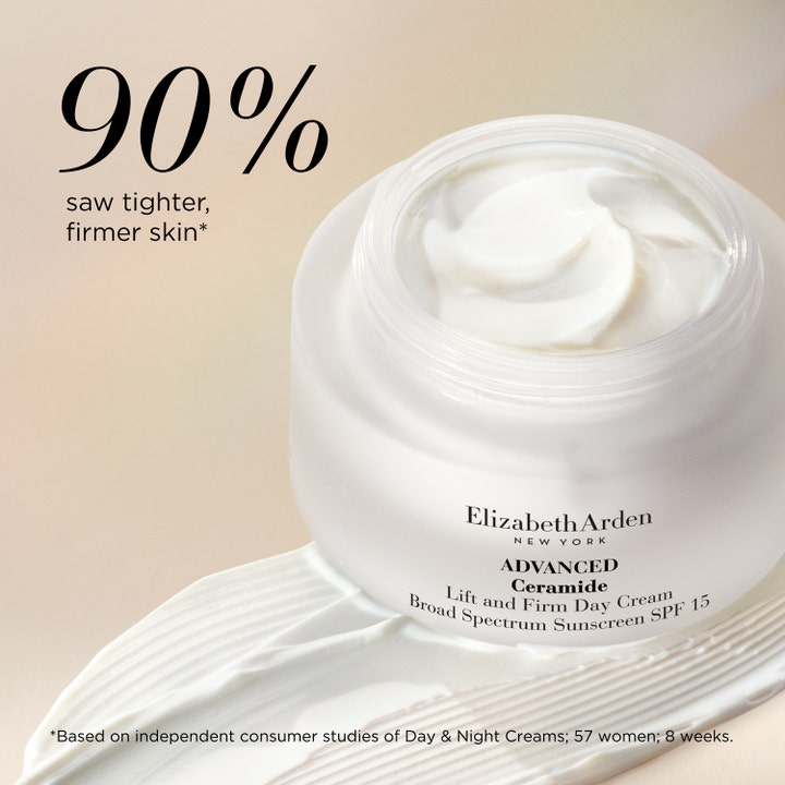 Elizabeth Arden Ceramide Lift & Firm Advanced Day Cream SPF15 50 ml kiinteyttävä päivävoide ja täyteläinen koostumus.