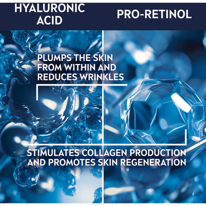 NIVEA Anti Age Hyaluron Face Cream 50 ml silottava kasvovoide sisältää hyaluronihappoa ja pro-retinolia.