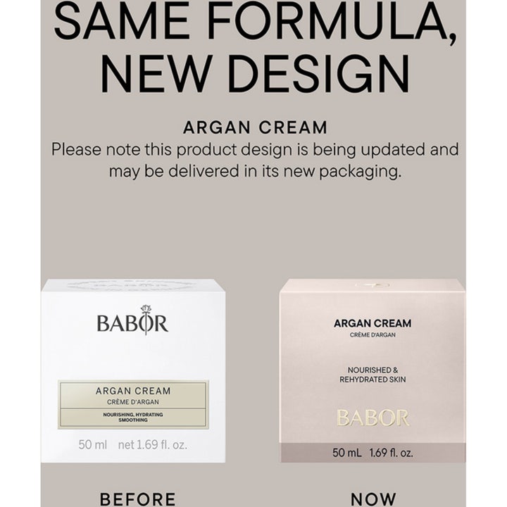 Babor Argan Cream 50 ml ravitseva kasvovoide sekä tunnelmallinen lähikuva pehmeistä vaaleanpunaisista kukan terälehdistä