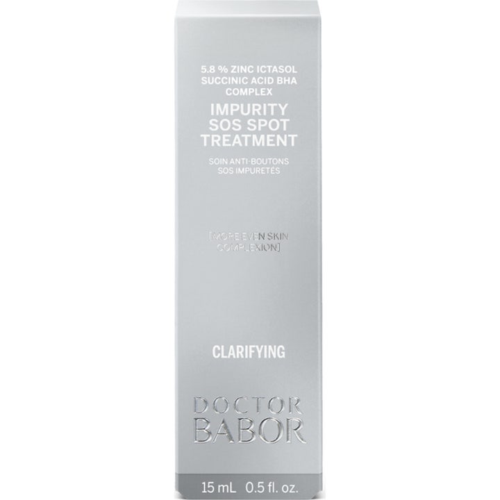 Babor Doctor Babor Impurity SOS Spot Treatment 15 ml puhdistava täsmähoito sinkillä ja BHA-hapolla hopeisessa pakkauksessa