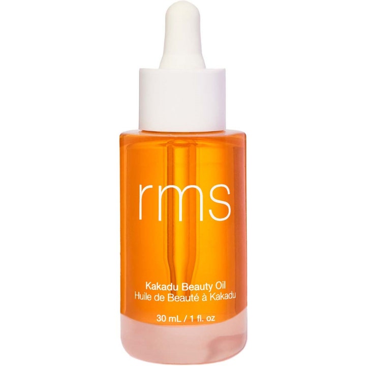 RMS Kakadu Beauty Oil 30 ml heleyttävä kasvoöljy läpinäkyvässä oranssissa pipettipullossa