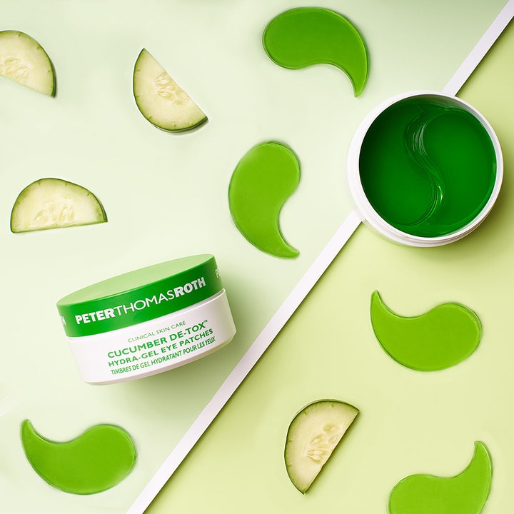 Peter Thomas Roth Cucumber De-Tox Hydra Gel Eye Patches 60 kpl virkistävät silmänympäryslaput ja kurkkuviipaleet