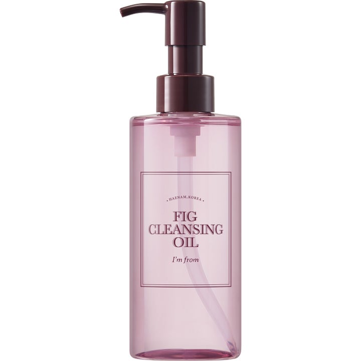 I'm from Fig Cleansing Oil 200ml syväpuhdistava puhdistusöljy vaaleanpunaisessa läpinäkyvässä pumppupullossa.