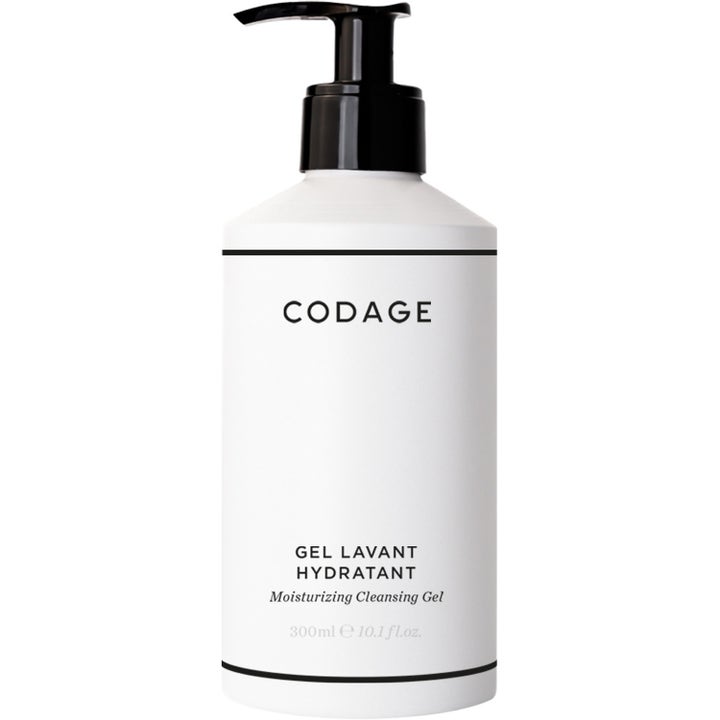 Codage Moisturizing Cleansing Gel 300 ml kosteuttava puhdistusgeeli valkoisessa pullossa mustalla pumpulla.