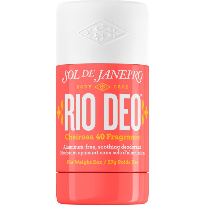 Sol de Janeiro Rio Deo 57 g alumiiniton deodorantti korallinvärisessä pakkauksessa valkoisella korkilla.