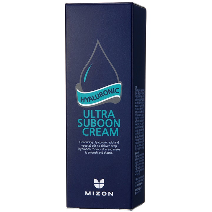 Mizon Hyaluronic Ultra Suboon Cream 45 ml kosteuttava kasvovoide tummansinisessä pakkauksessa turkoosilla tekstillä