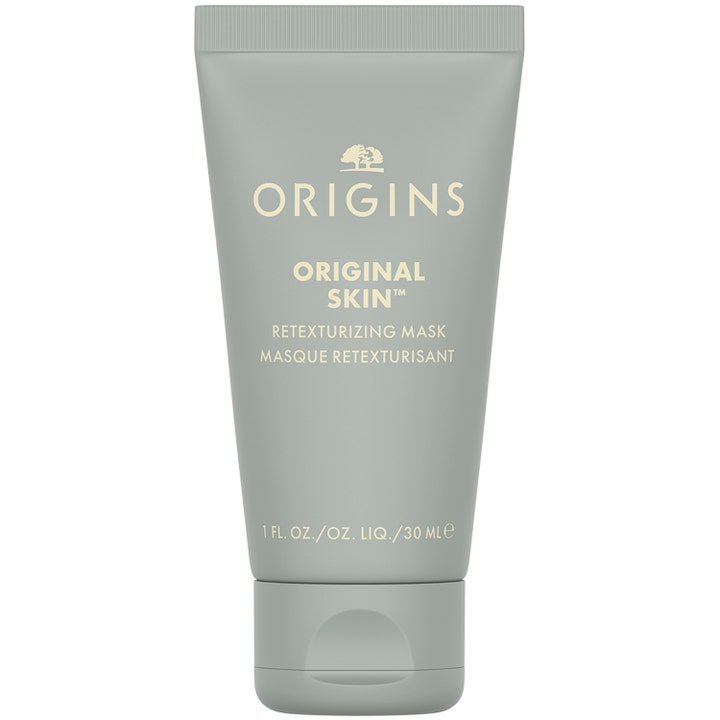 Origins Original Skin Retexturizing Mask 30 ml silottava kasvonaamio salvianvihreässä muovituubissa.