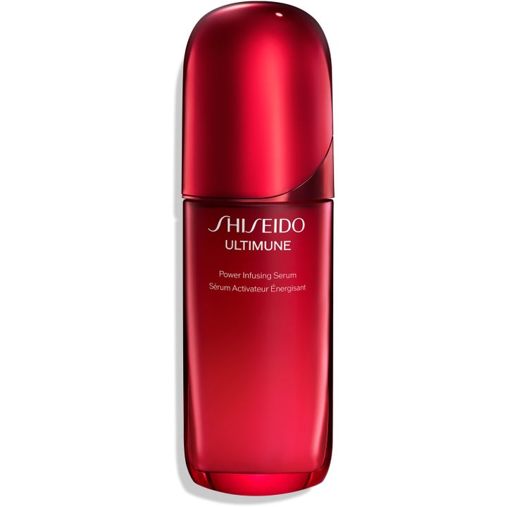 Shiseido Ultimune Power Infusing Concentrate 50 ml vahvistava seerumi punaisessa liukuvärjätyssä lasipullossa