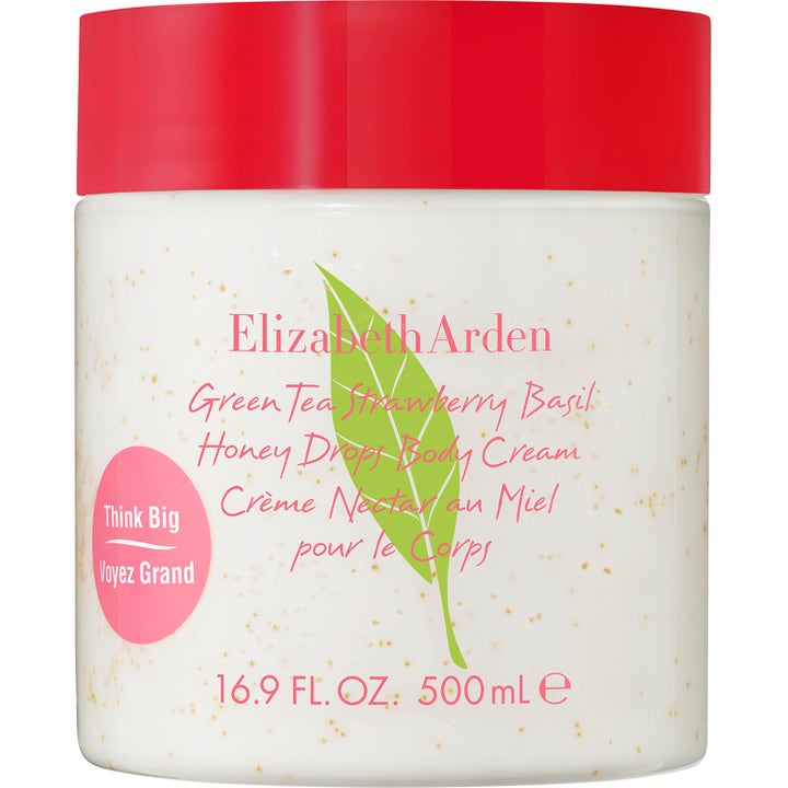 Elizabeth Arden Green Tea Strawberry Basil Honey Drops Body Cream 500 ml kosteuttava vartalovoide punakantisessa purkissa