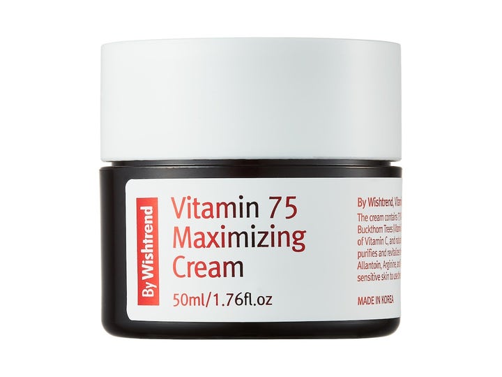 By Wishtrend Vitamin 75 Maximizing Cream 50 ml kirkastava kasvovoide tummassa lasipurkissa valkoisella kannella