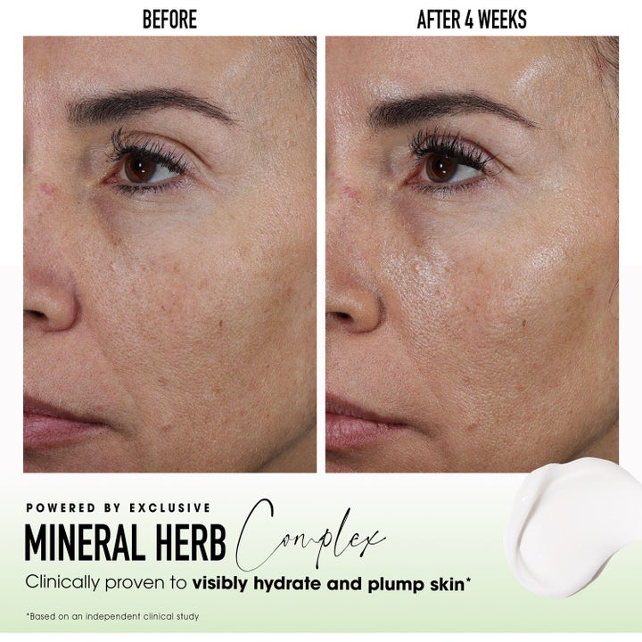 bareMinerals Skinlongevity Restorative Rich-Cream 50 ml kasvovoide ennen ja jälkeen tulokset 4 viikossa.