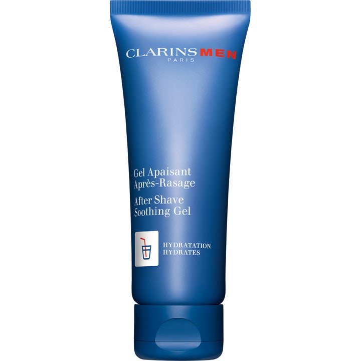 ClarinsMen After Shave Soothing Gel 75 ml rauhoittava partageeli sinisessä tuubissa kosteuttaa ihoa.