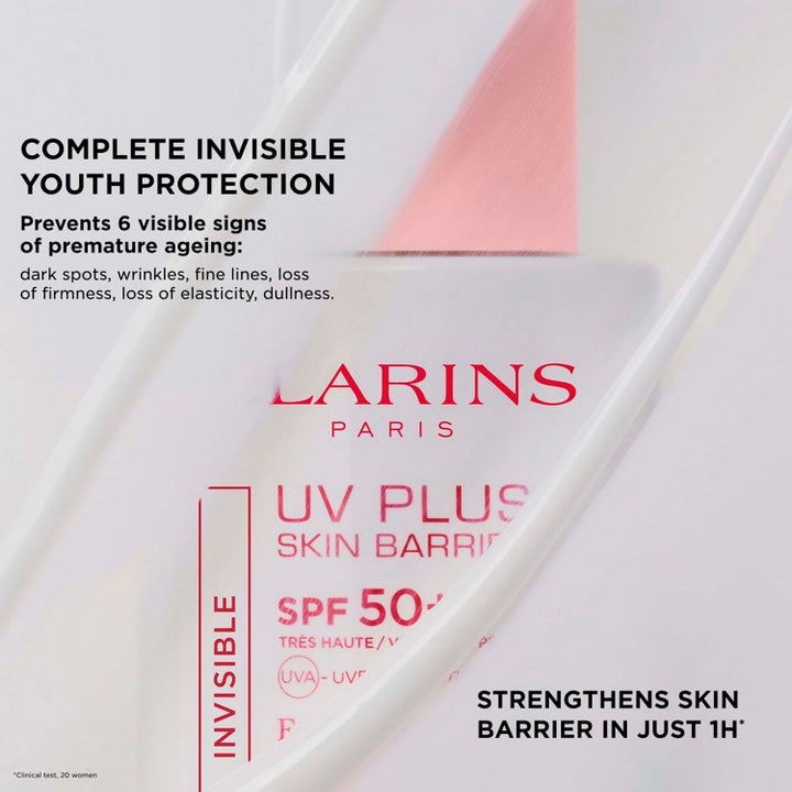 Clarins UV Plus Anti-Pollution 30 ml suojavoide kasvoille SPF 50 vahvistaa suojamuuria ja ehkäisee ikääntymistä.