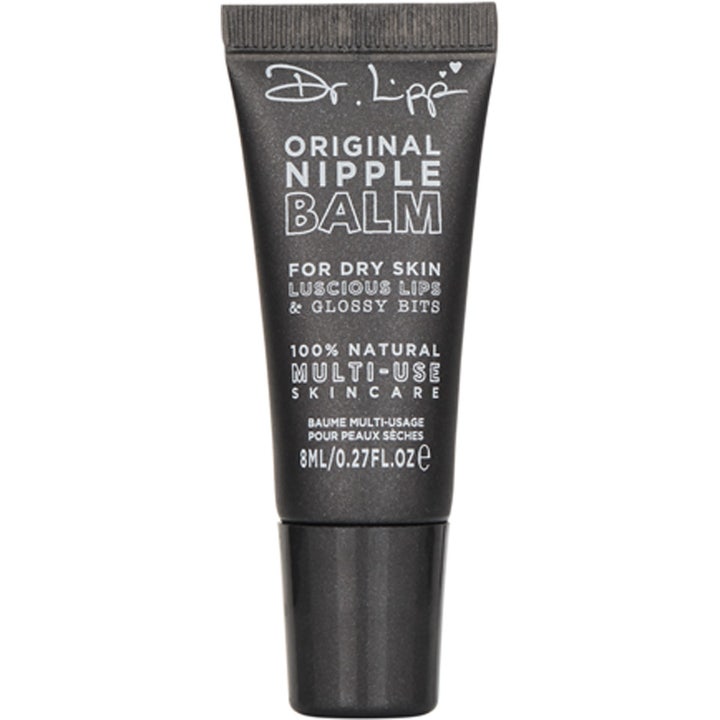Dr. Lipp Original Nipple Balm 8 ml monikäyttöinen voide kuivalle iholle mustassa puristustuubissa valkoisella tekstillä.