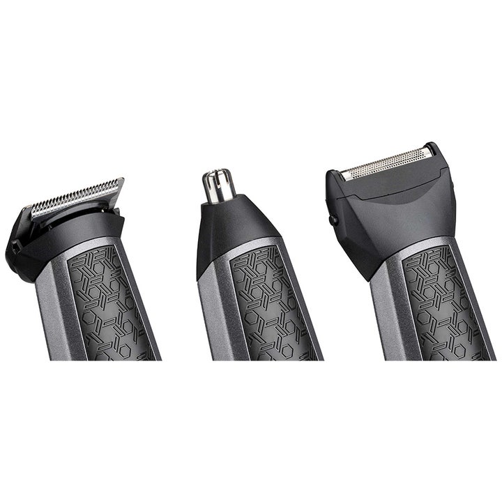 BaByliss Carbon Titanium 10-in-1 1 kpl partatrimmeri kolmella vaihtopäällä tarkkaan parran ja nenäkarvojen ajoon.