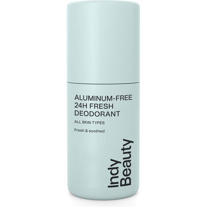 Indy Beauty Aluminum-Free 24h Fresh Deodorant raikastava alumiiniton deodorantti vaaleansinisessä mattapakkauksessa