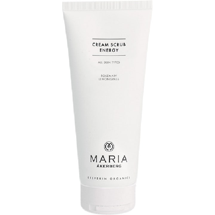 Maria Åkerberg Cream Scrub Energy 200 ml kuorintavoide valkoisessa tuubissa kirkastaa ihoa.