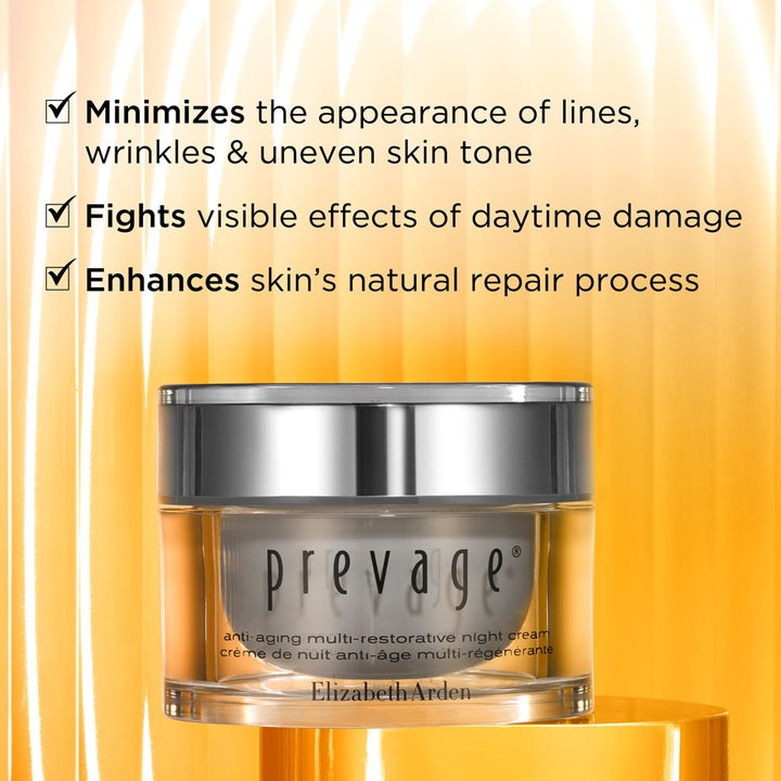 Elizabeth Arden Prevage Anti-aging Overnight Cream 50 ml nattkräm silvrig burk mot rynkor Elizabeth Arden Prevage Anti-aging Overnight Cream 50 ml nattkräm silvrinen purkki ryppyjä vastaan Elizabeth Arden Prevage Anti-aging Overnight Cream 50 ml nattkräm silvrinen purkki ryppyjä vastaan