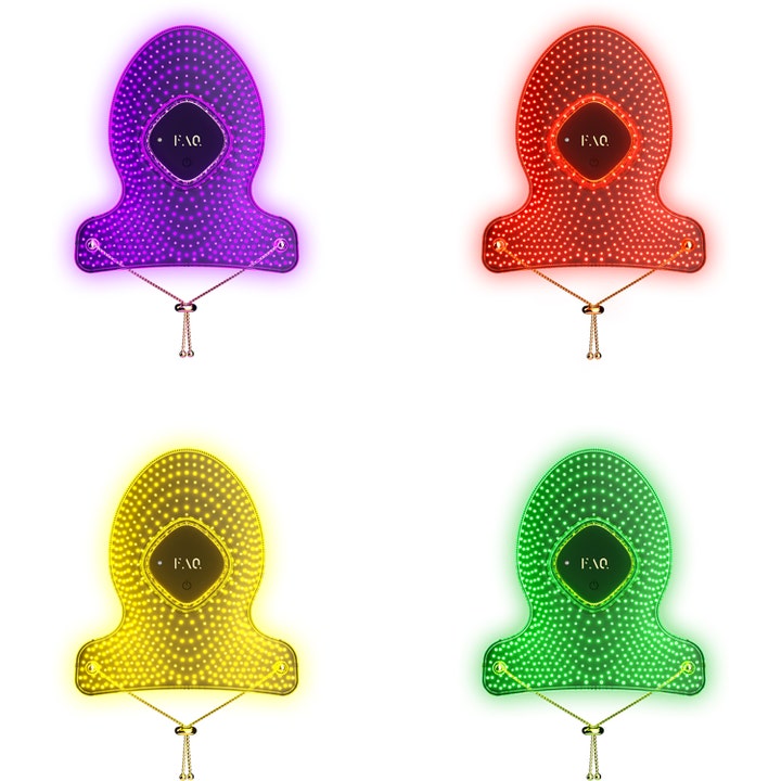 FAQ Swiss FAQ 221 LED Hand Mask 1 kpl beauty tech -laite neljässä eri LED-valovärissä violetti punainen keltainen vihreä