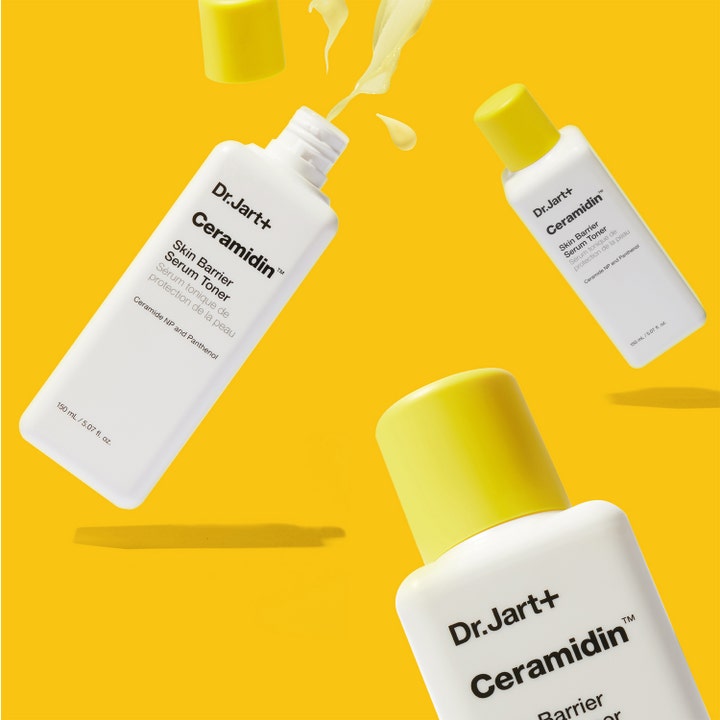 Dr.Jart+ Ceramidin Skin Barrier Serum Toner 150 ml vahvistava kasvovesi ja pullosta valuva voidemainen koostumus