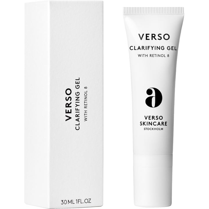 Verso N°6 Clarifying Gel 30 ml kirkastava kasvogeeli valkoisessa tuubissa ja pakkauksessa.