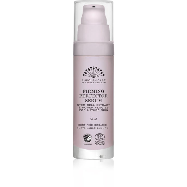 Rudolph Care Firming Perfector Serum 30 ml kiinteyttävä seerumi vaaleanpunaisessa pumppupullossa.