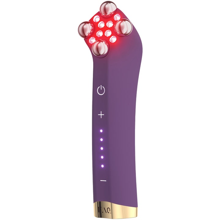FAQ Swiss FAQ 401 Dual Microcurrent Red LED Toning Device kiinteyttävä ihonhoitolaite punaisella valolla ja violetilla varrella.