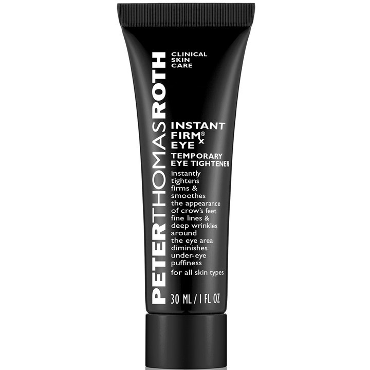 Peter Thomas Roth Instant FIRMx Eye 30 ml kiinteyttävä silmänympärysvoide silottaa juonteita mustassa tuubissa.